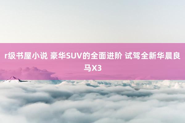 r级书屋小说 豪华SUV的全面进阶 试驾全新华晨良马X3