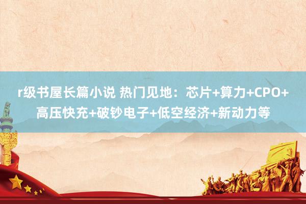 r级书屋长篇小说 热门见地：芯片+算力+CPO+高压快充+破钞电子+低空经济+新动力等