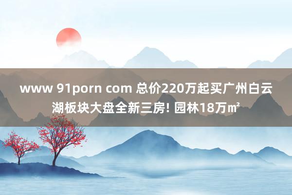 www 91porn com 总价220万起买广州白云湖板块大盘全新三房! 园林18万㎡